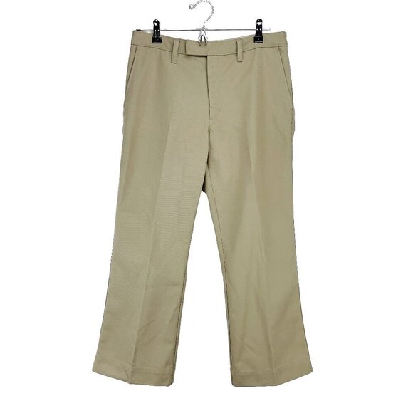 UNIQLO High-Waist Trousers Dress Greenish Pants Belt Loops Size 6 - Picture 1 of 10